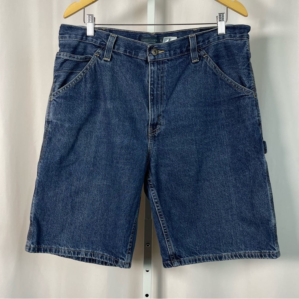 Faded Glory Size 36 Carpenter Jean Shorts Jorts Outdoor Y2K Medium Wash